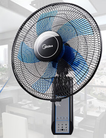 美的（Midea）工業(yè)五葉智能遙控壁扇掛壁式商居兩用風(fēng)扇120°廣角搖頭定時(shí)電風(fēng)扇工廠通風(fēng)吊扇 FW40-11AR