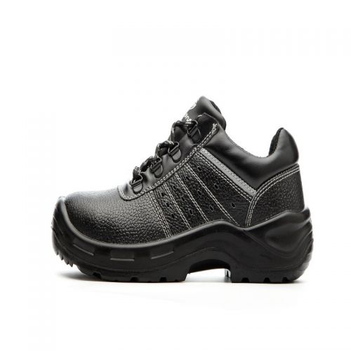 固邦特1702-AD7二層壓花牛皮+三明治網(wǎng)布透氣款安全鞋