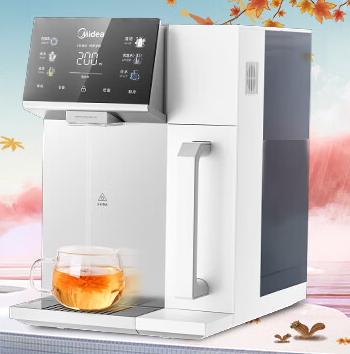 美的（Midea） 白澤臺式加熱凈水器凈飲機飲水機家用即熱式直飲機凈飲一體機遠程智控RO反滲透免安裝 JR2182T-RO