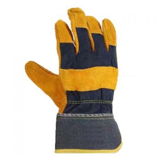 斗刀俠DD-1039頭層牛皮防水防油耐磨作業(yè)棉手套（雙）